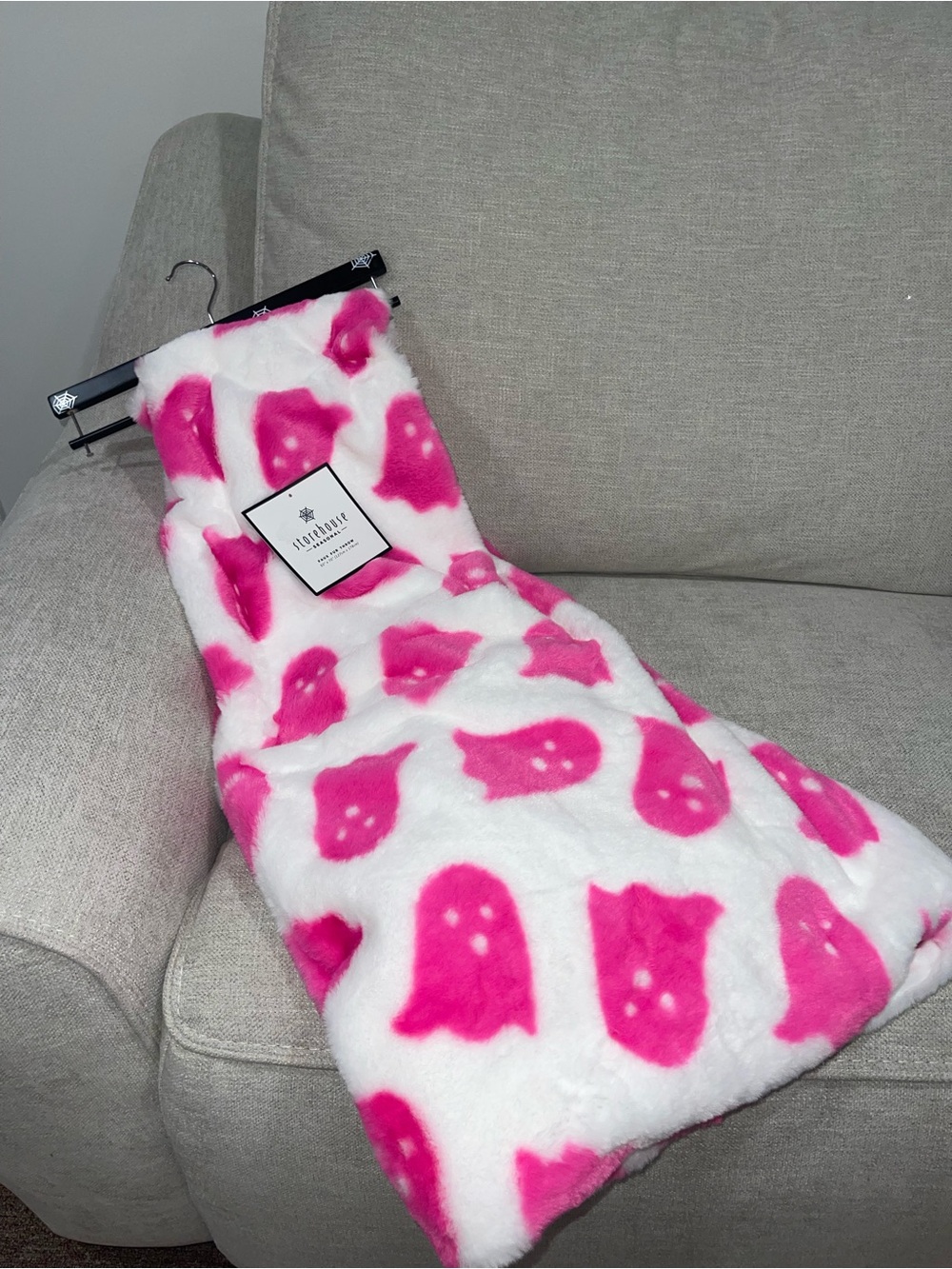 Storehouse Pink Ghost Halloween Throw 50×70 NWT